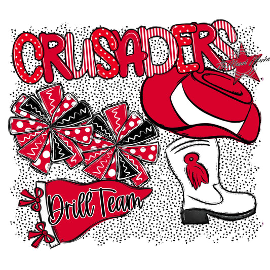 Crusaders Drillteam Spirit-Red
