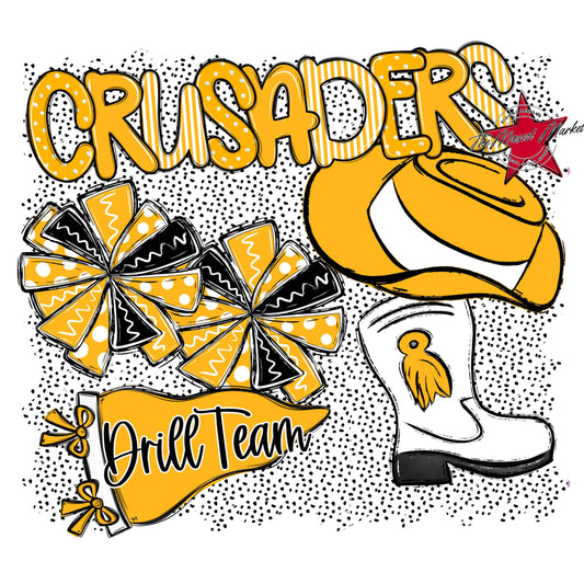 Crusaders Drillteam Spirit-Yellow