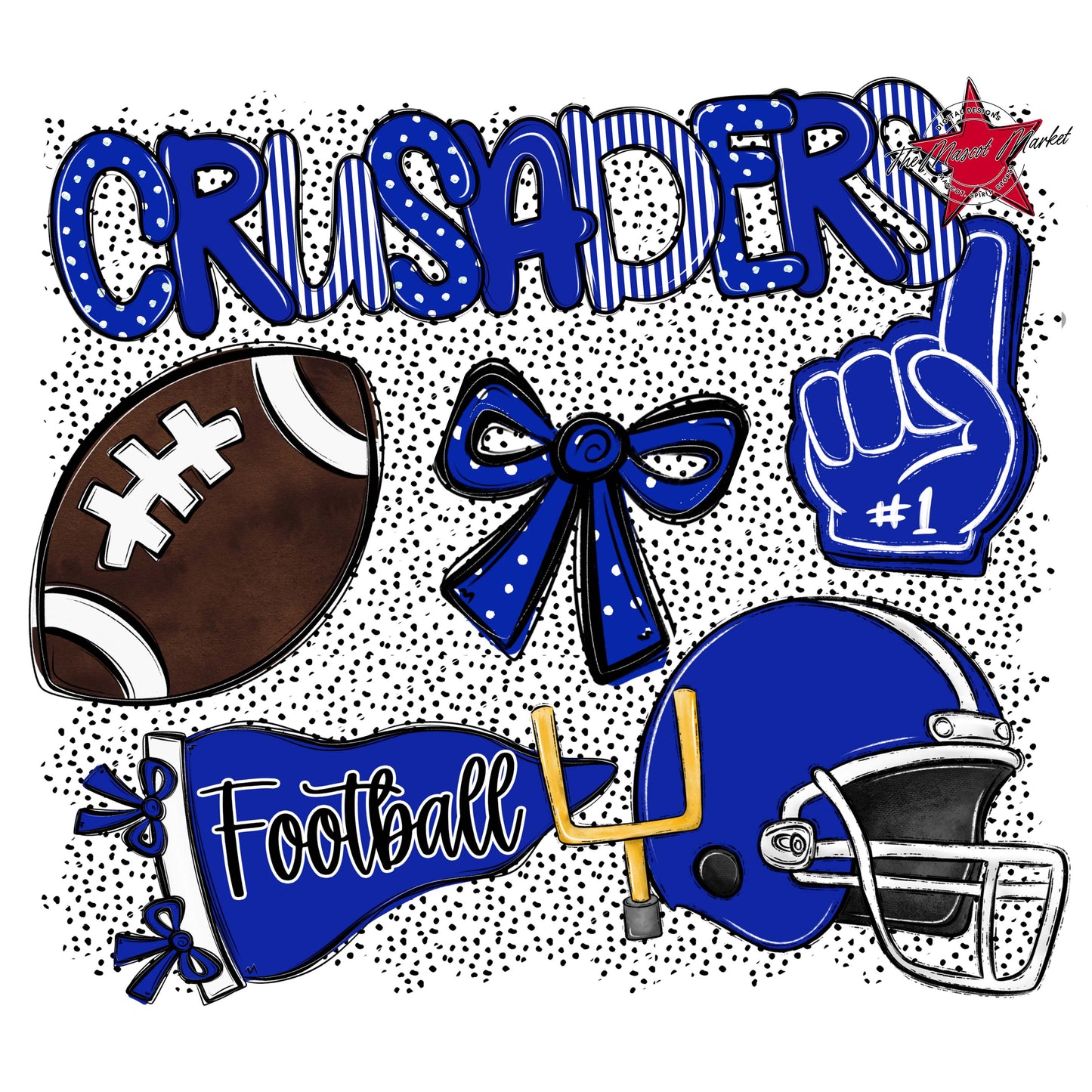 Crusaders Football Spirit-Royal Blue