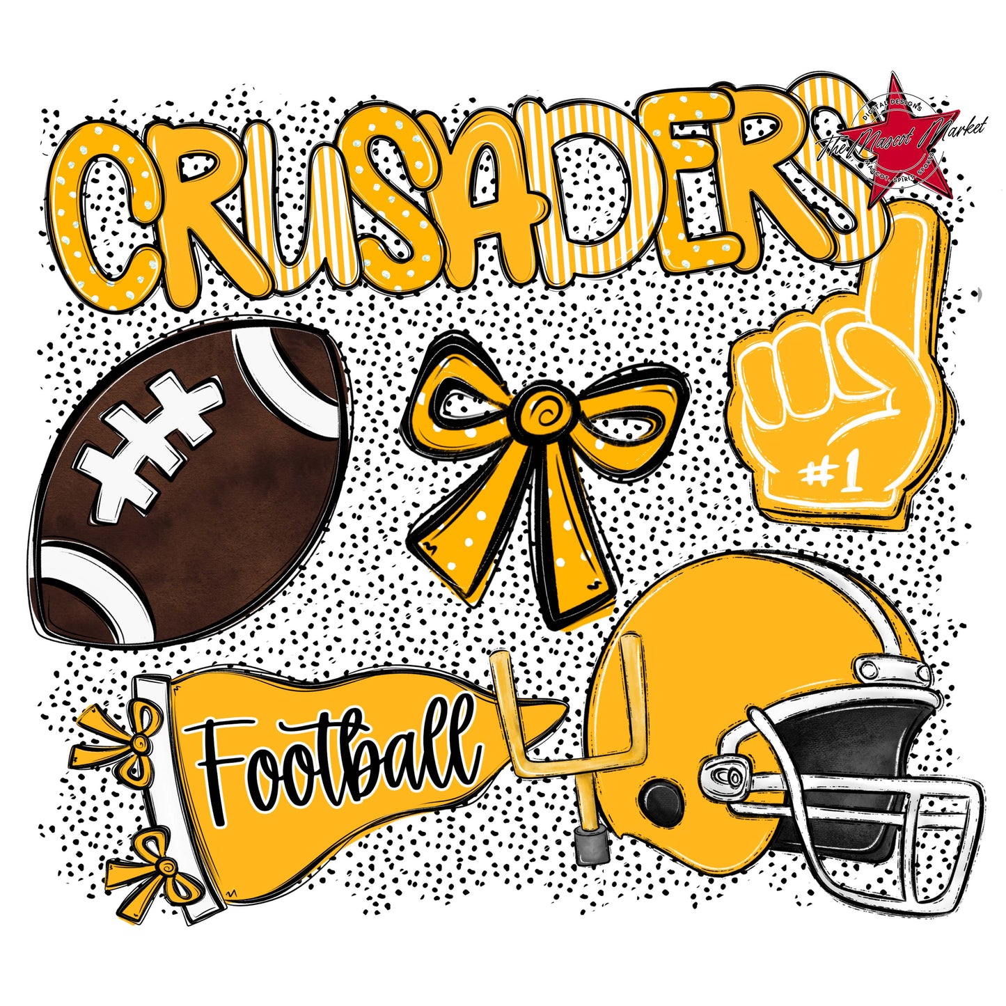 Crusaders Football Spirit-Yellow