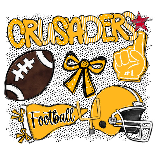 Crusaders Football Spirit-Yellow