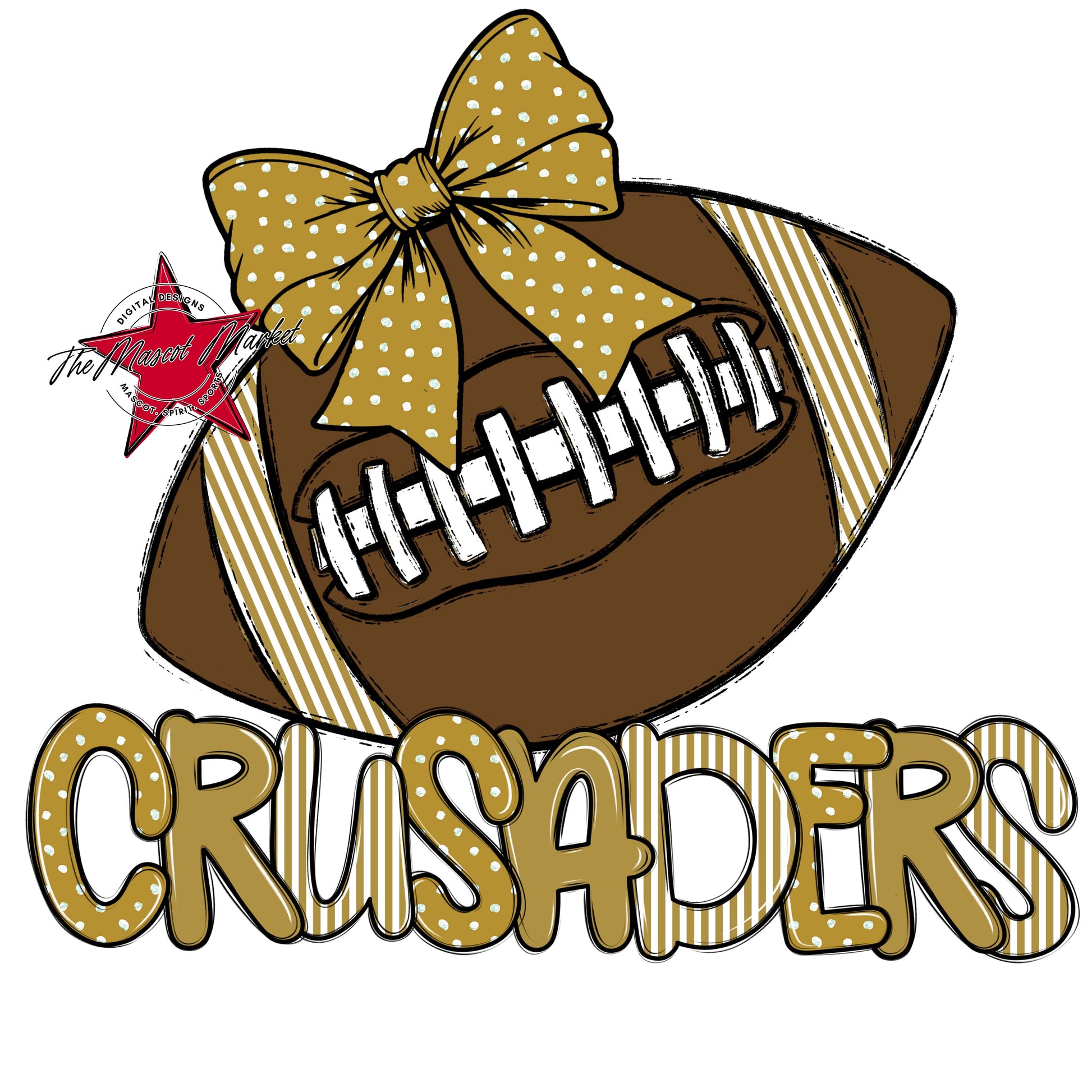 Crusaders Football Spirit Design-Gold