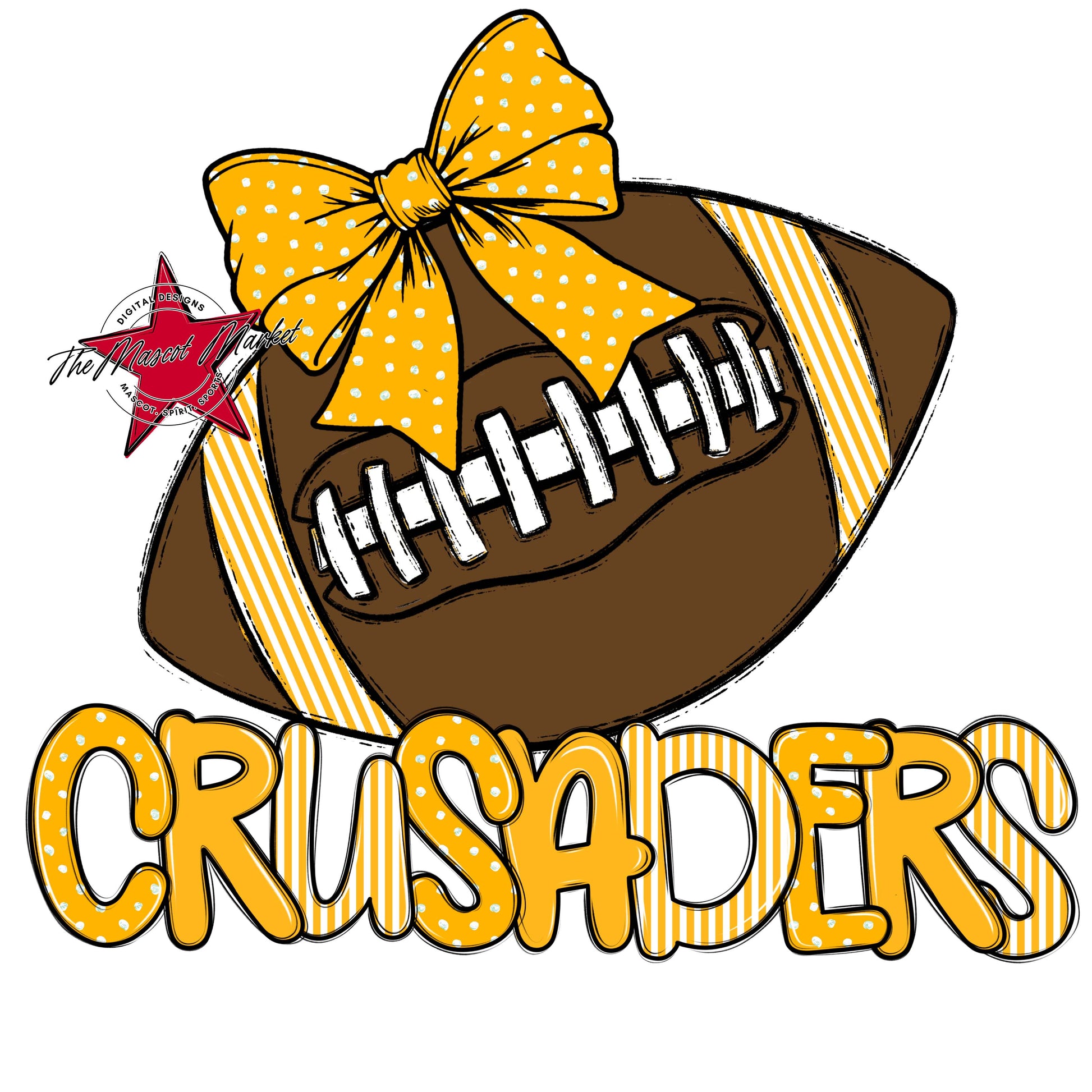 Crusaders Football Spirit Design-Yellow
