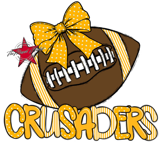 Crusaders Football Spirit Design-Yellow