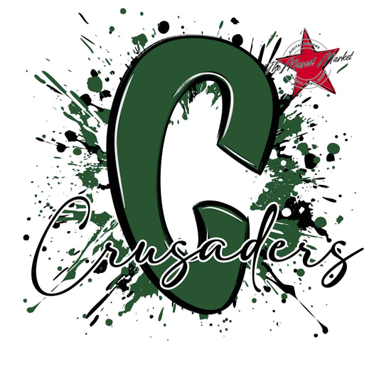 Crusaders Mascot Splatter-Green