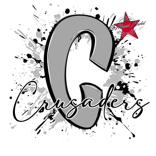 Crusaders Mascot Splatter-Grey