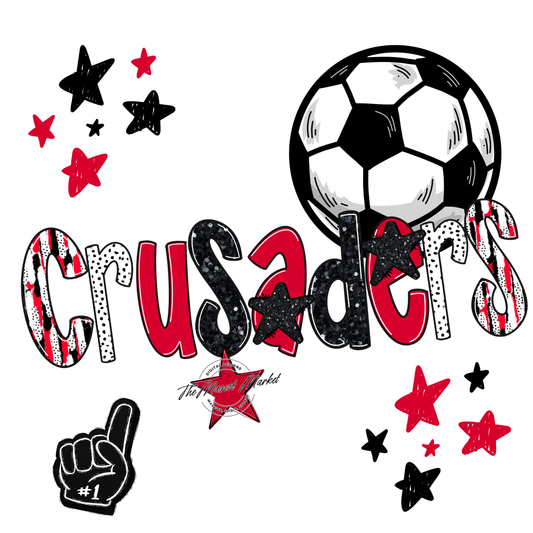 Crusaders Soccer Scrape-Red