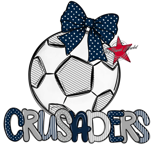 Crusaders Soccer Spirit Design-Navy & Grey