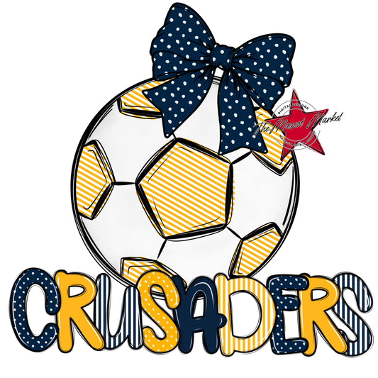 Crusaders Soccer Spirit Design-Navy & Yellow