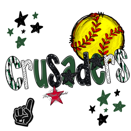 Crusaders Softball Scrape-Green