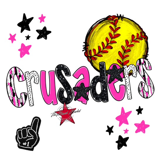 Crusaders Softball Scrape-Pink