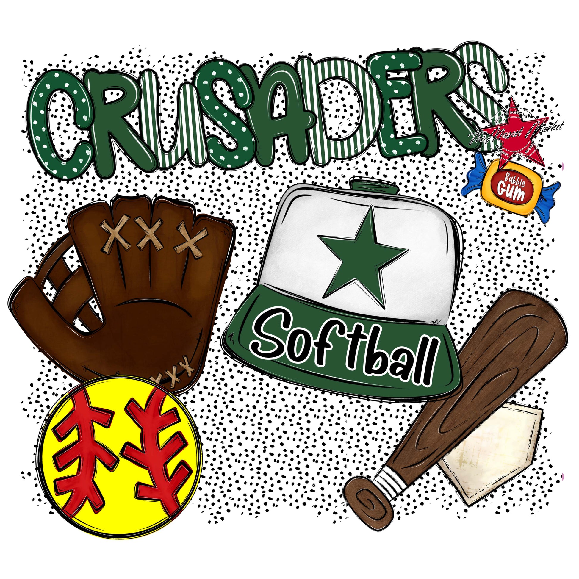 Crusaders Softball Spirit-Green