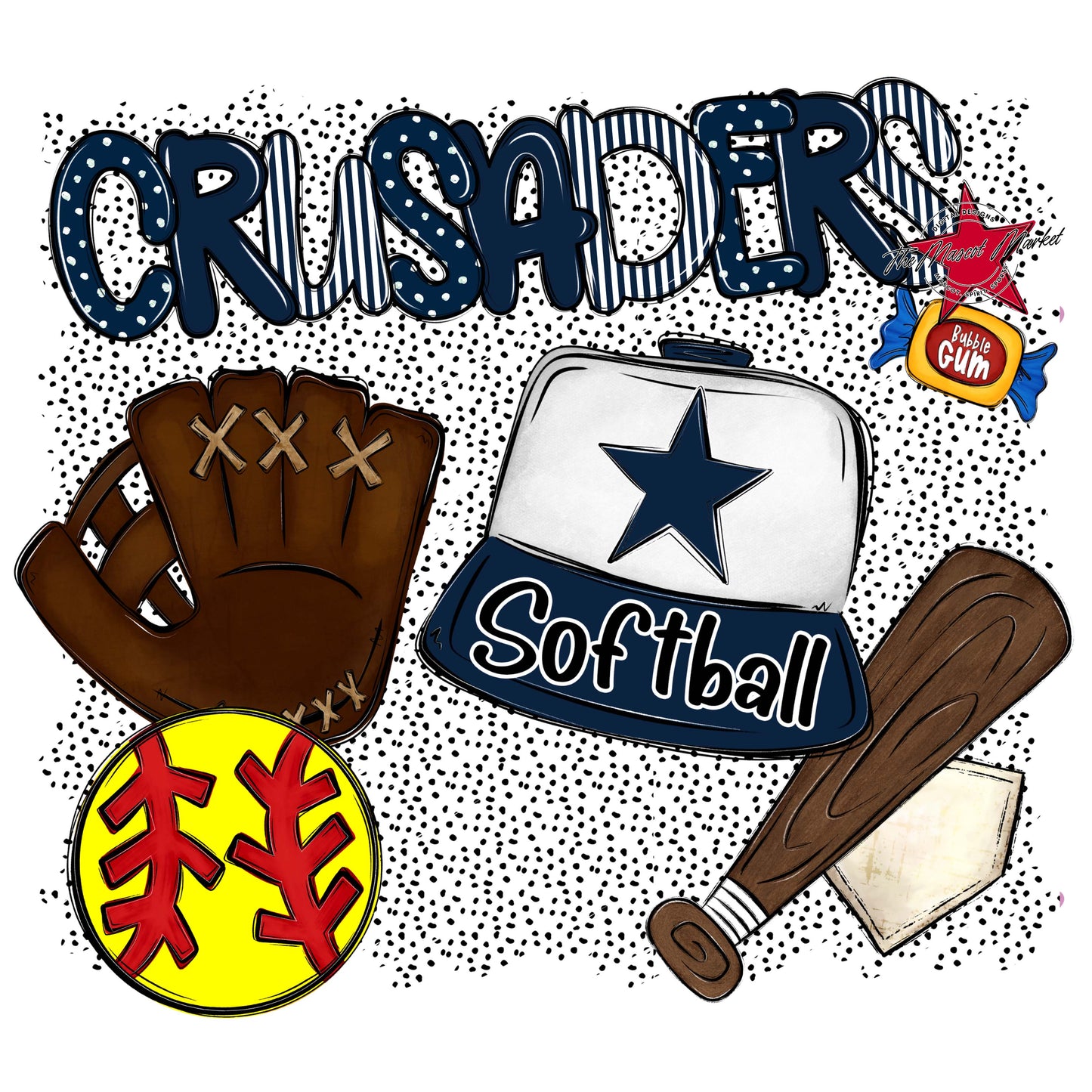 Crusaders Softball Spirit-Navy