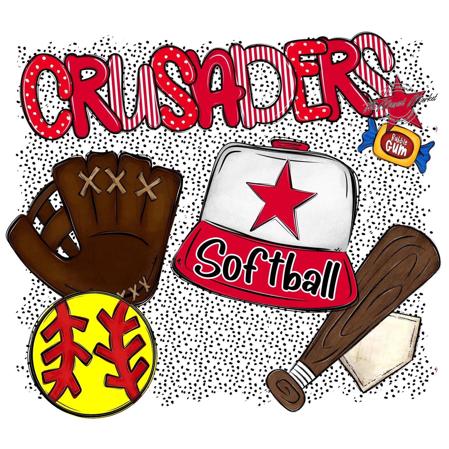 Crusaders Softball Spirit-Red