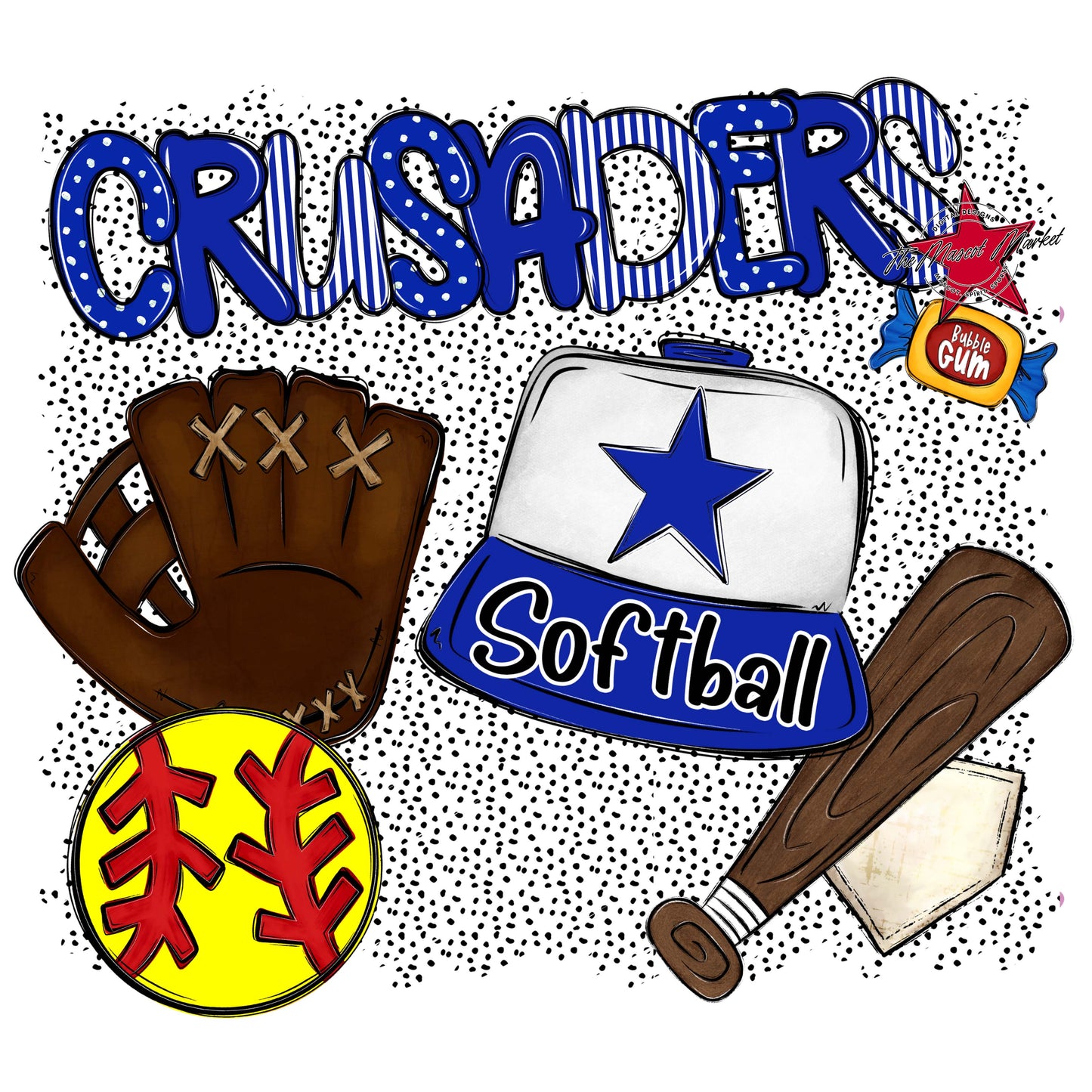Crusaders Softball Spirit-Royal Blue