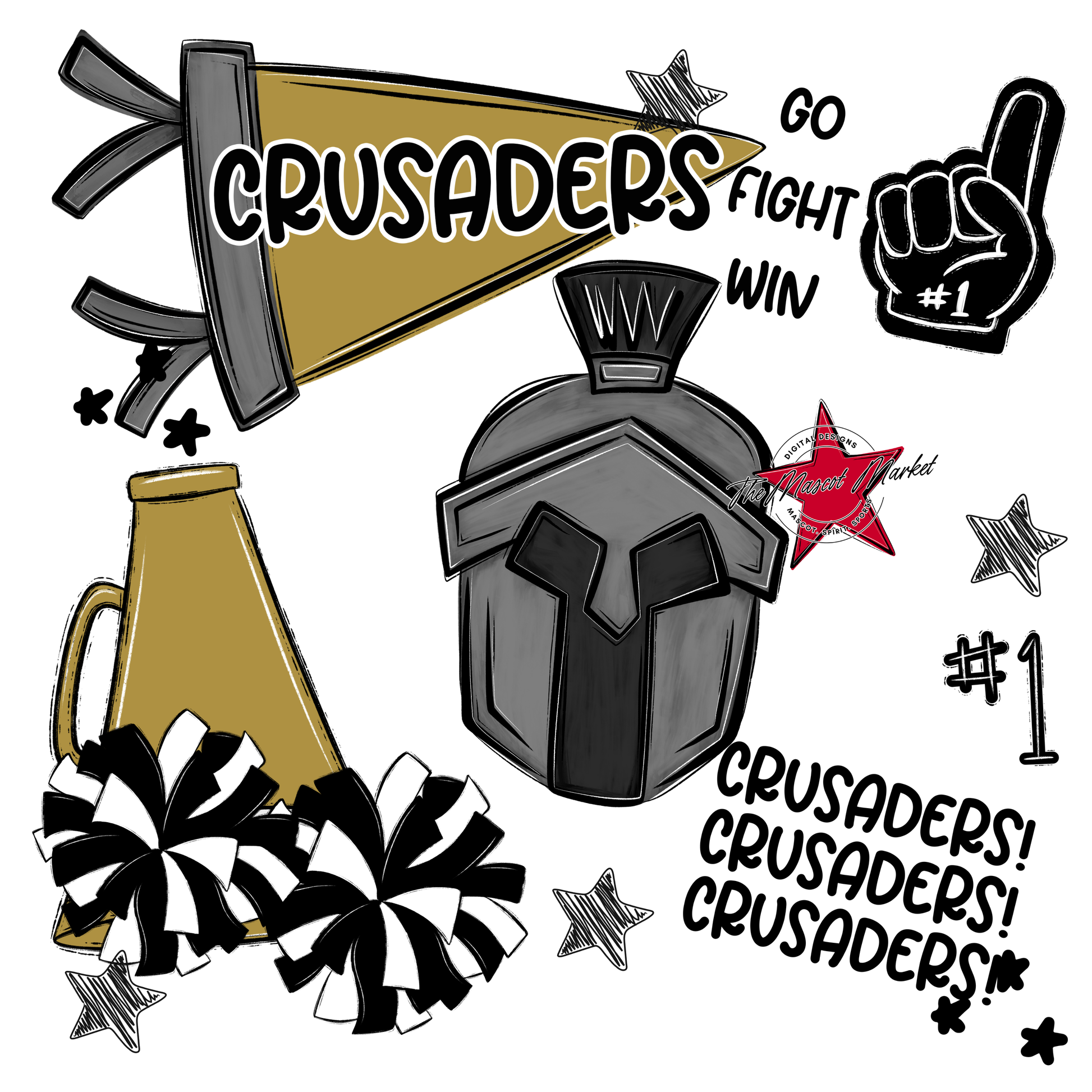 Crusaders Spirit Design-Gold