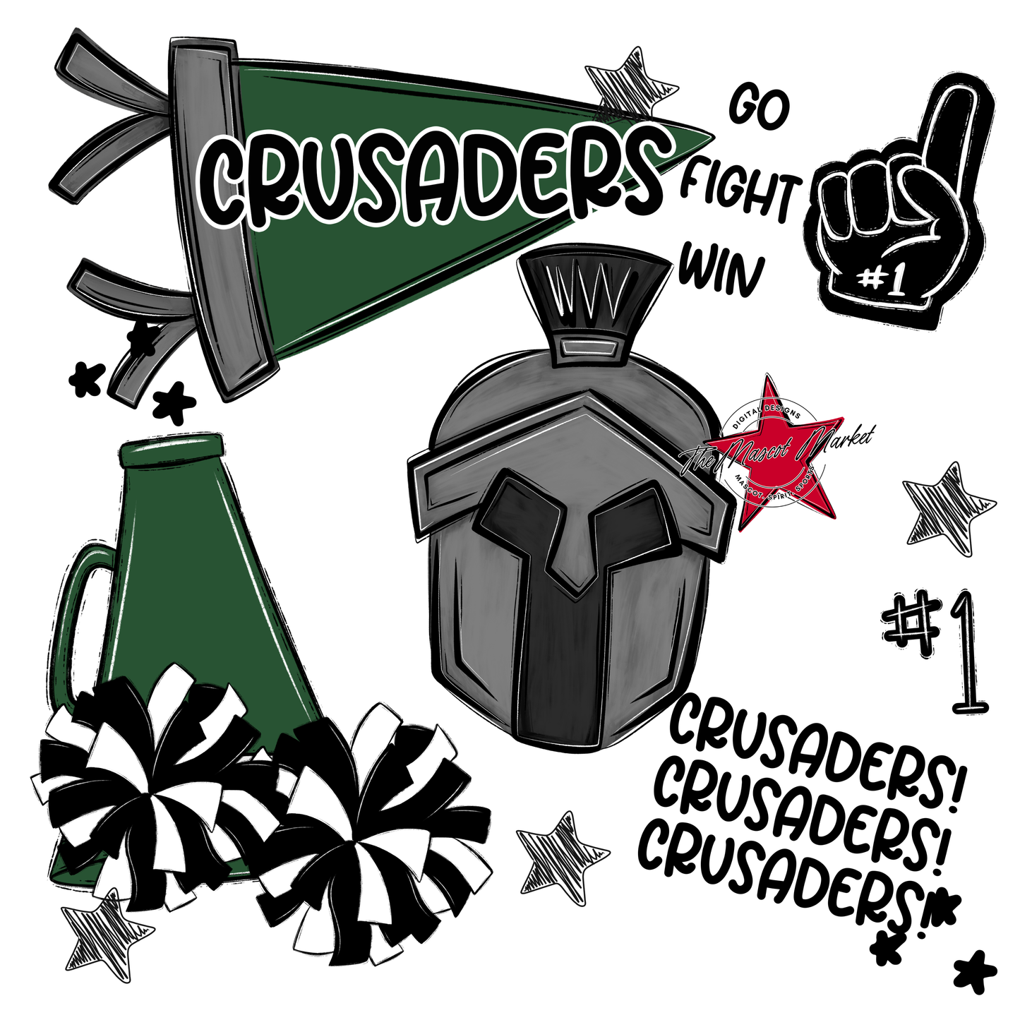 Crusaders Spirit Design-Green
