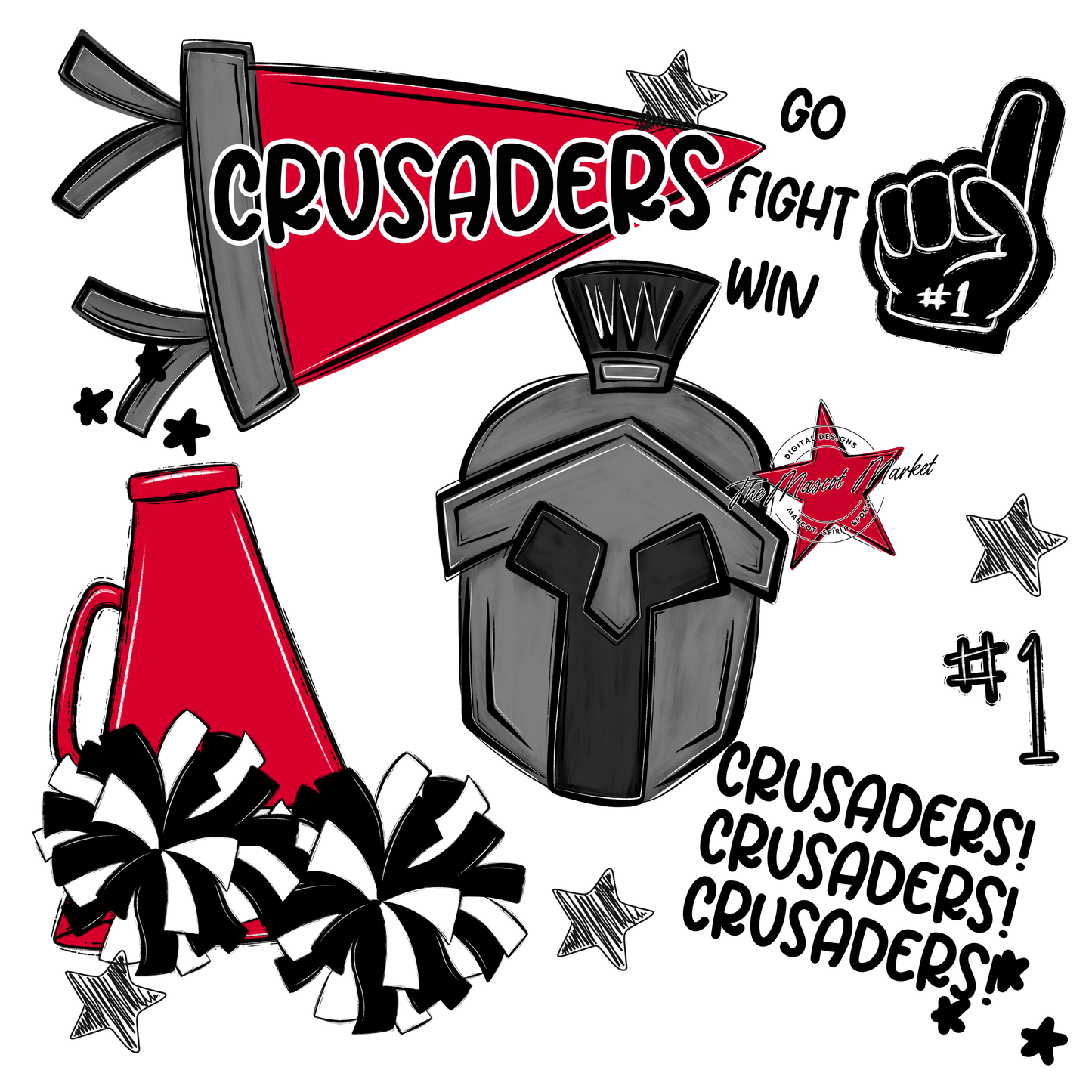 Crusaders Spirit Design-Red