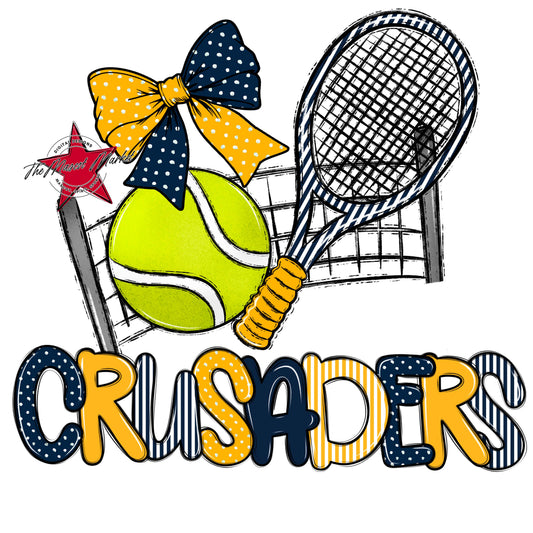 Crusaders Tennis Spirit Design-Navy & Yellow