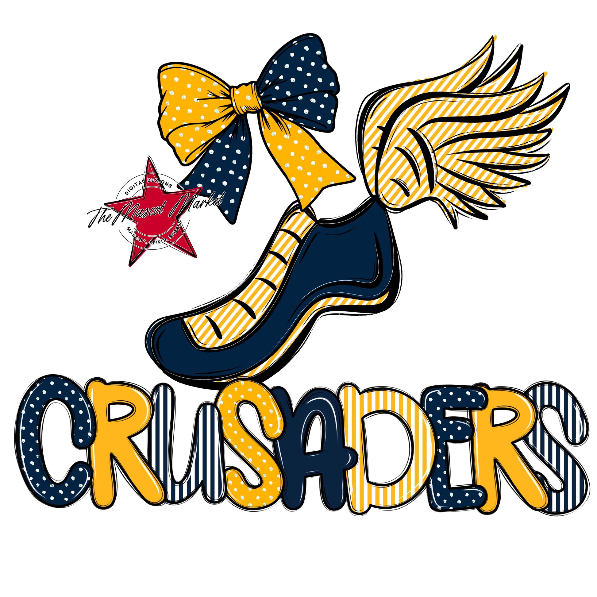 Crusaders Track Spirit Design-Navy & Yellow