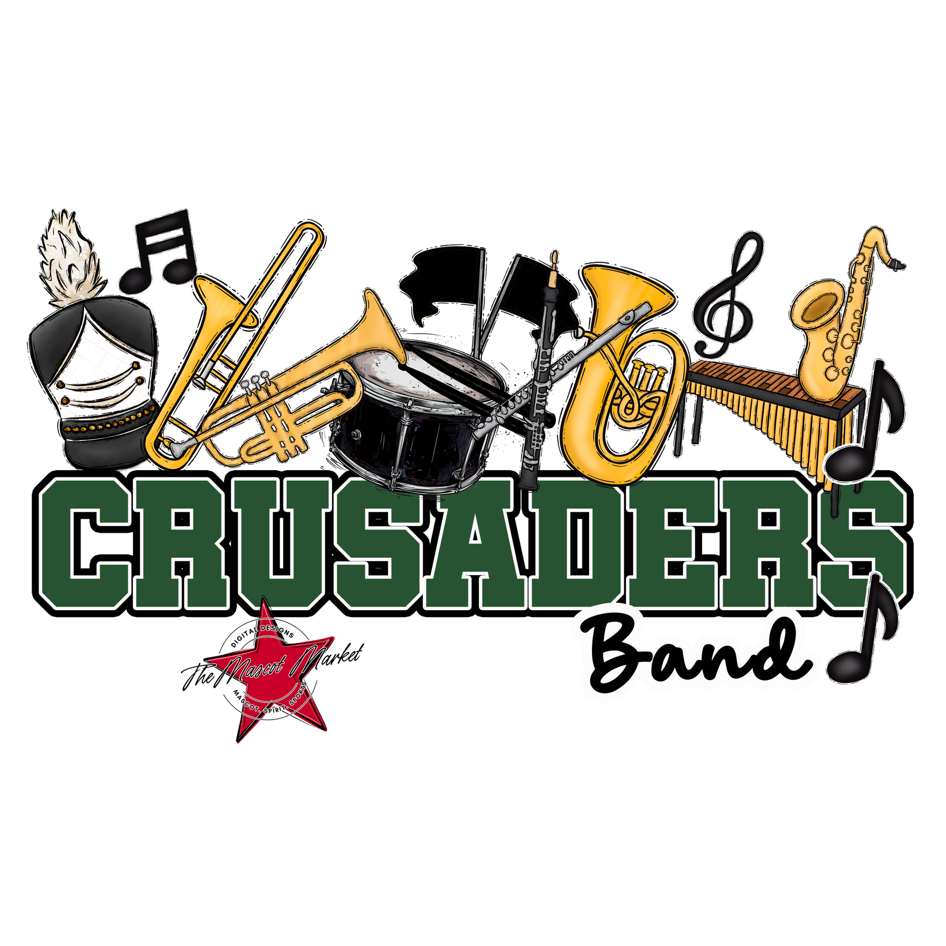 Crusaders Varsity Band-Green