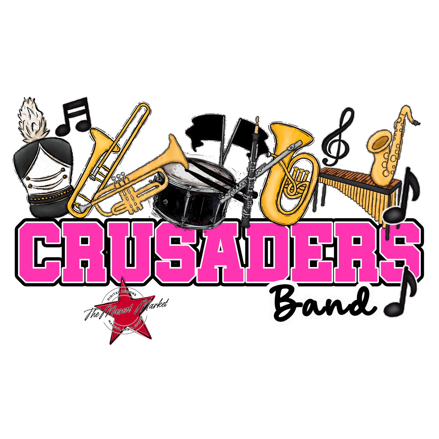 Crusaders Varsity Band-Pink