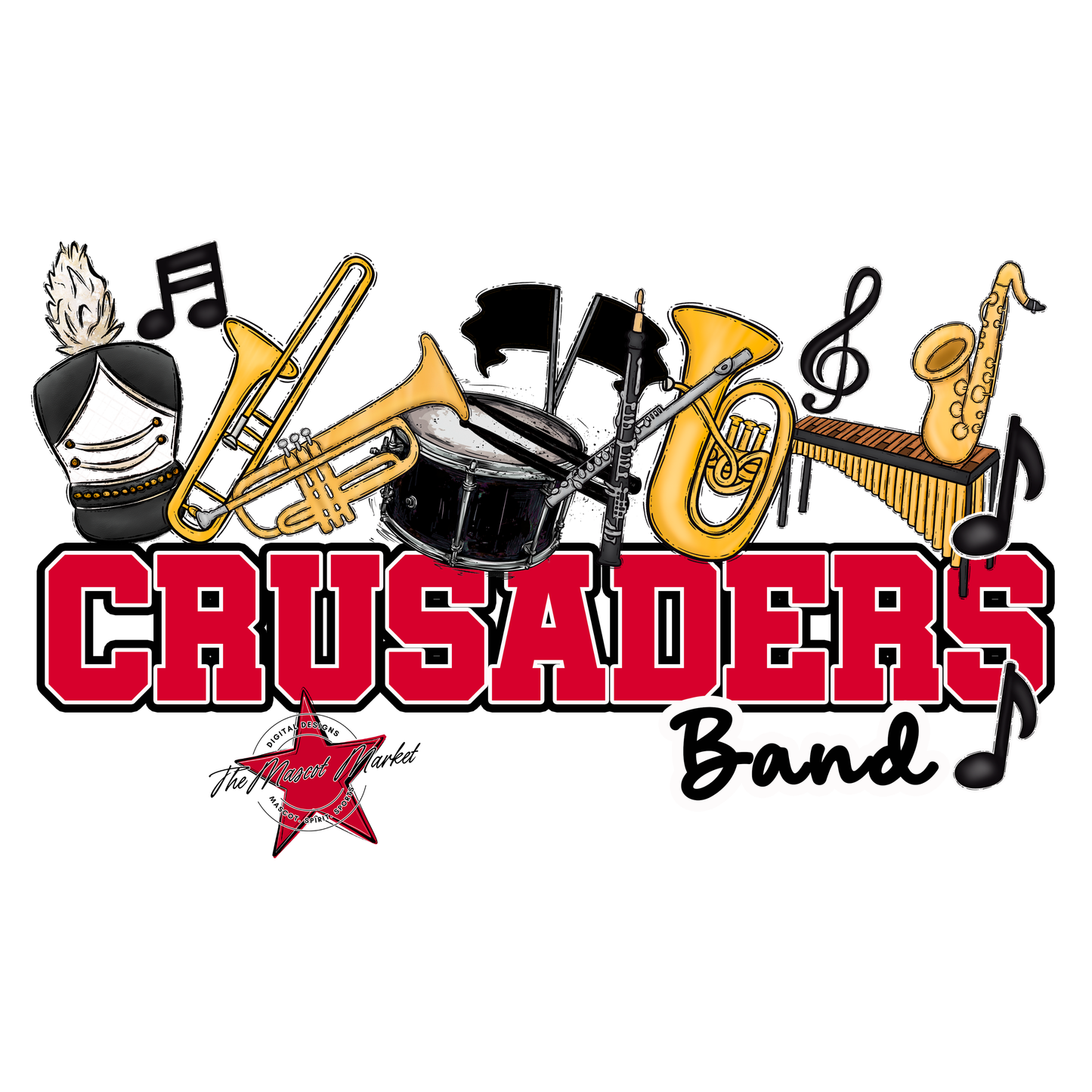 Crusaders Varsity Band-Red