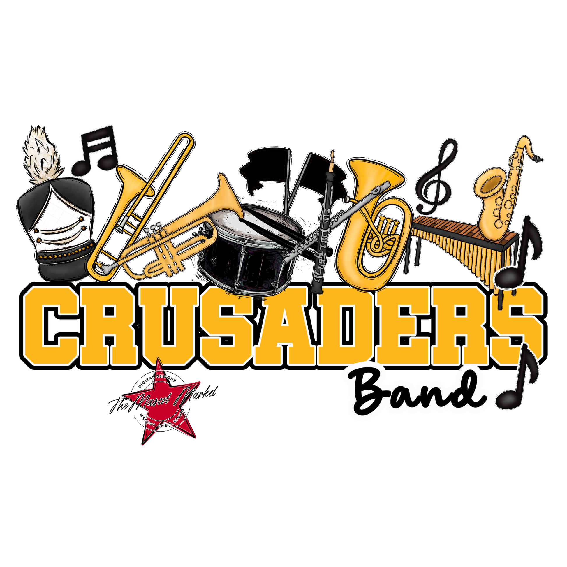 Crusaders Varsity Band-Yellow