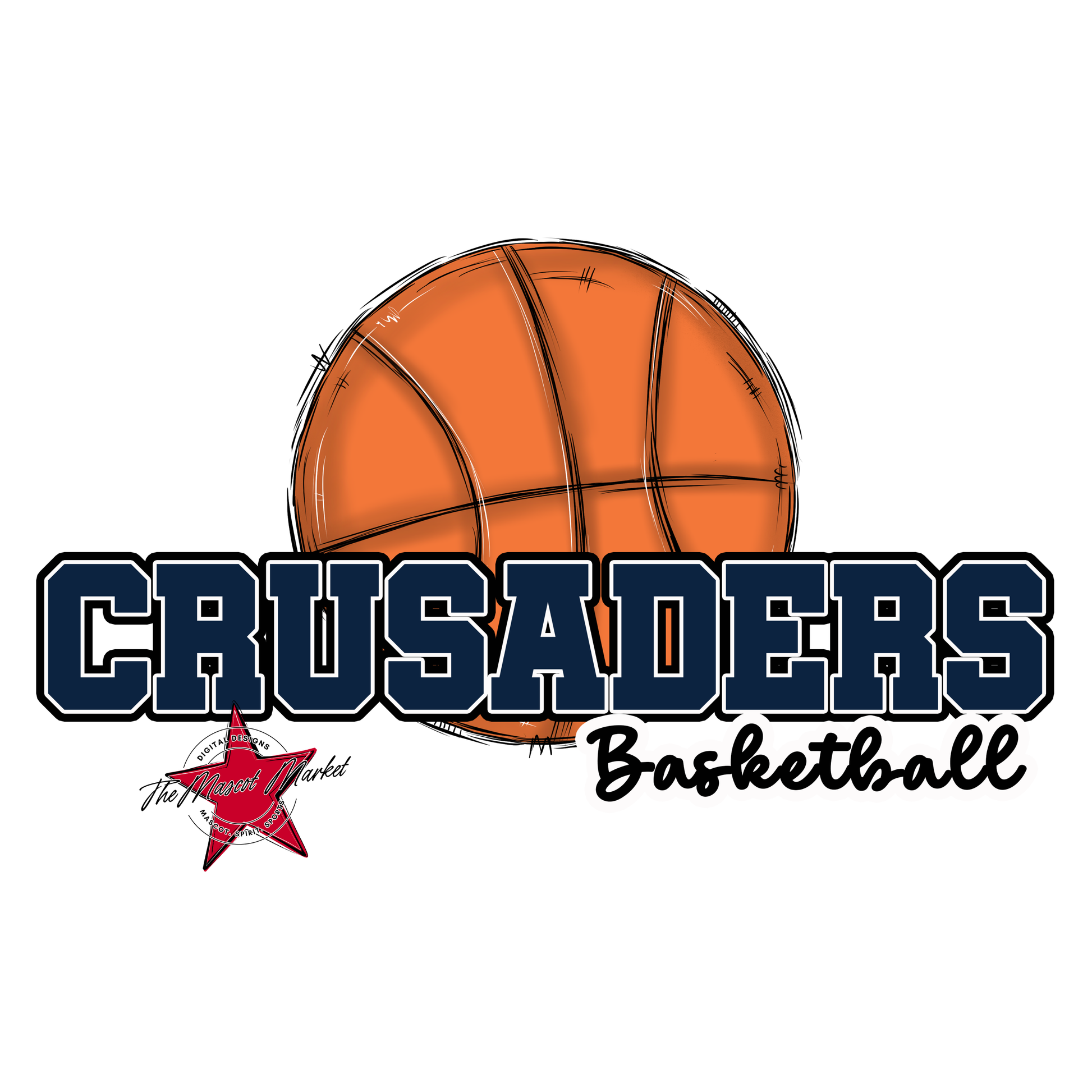 Crusaders Varsity Basketball-Navy
