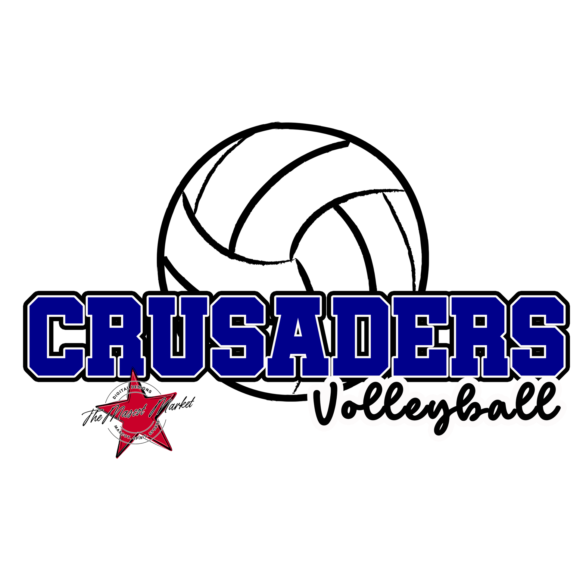Crusaders Varsity Volleyball-Blue