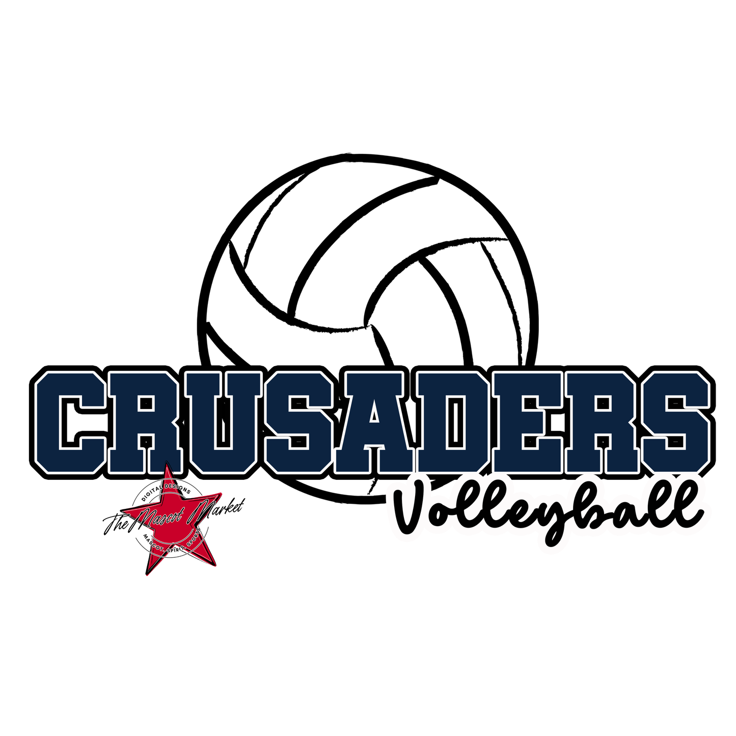 Crusaders Varsity Volleyball-Navy