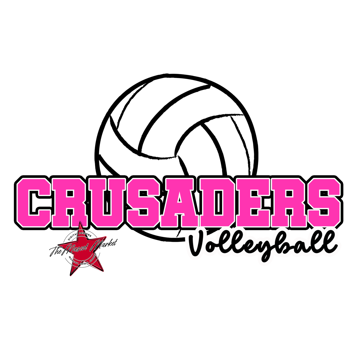 Crusaders Varsity Volleyball-Pink