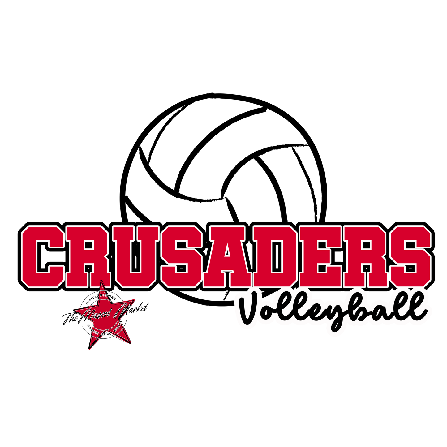 Crusaders Varsity Volleyball-Red