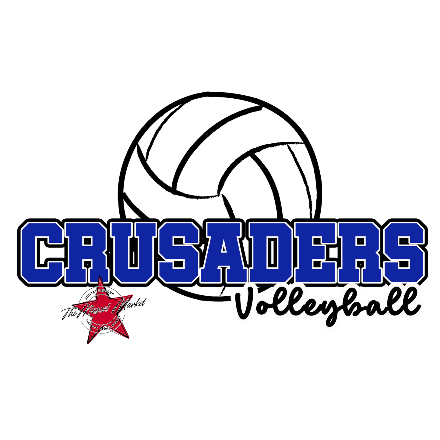 Crusaders Varsity Volleyball-Royal Blue