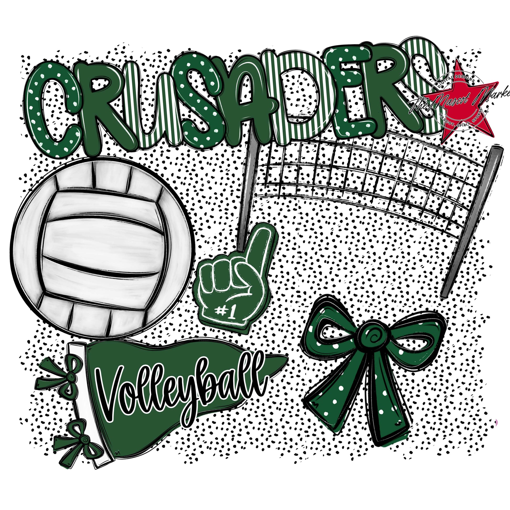 Crusaders Volleyball Spirit-Green