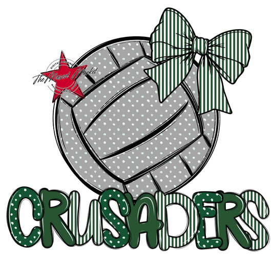 Crusaders Volleyball Spirit Design-Green