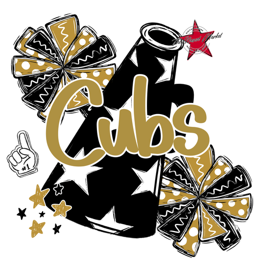 Cubs Alpha Megaphone Design-Gold