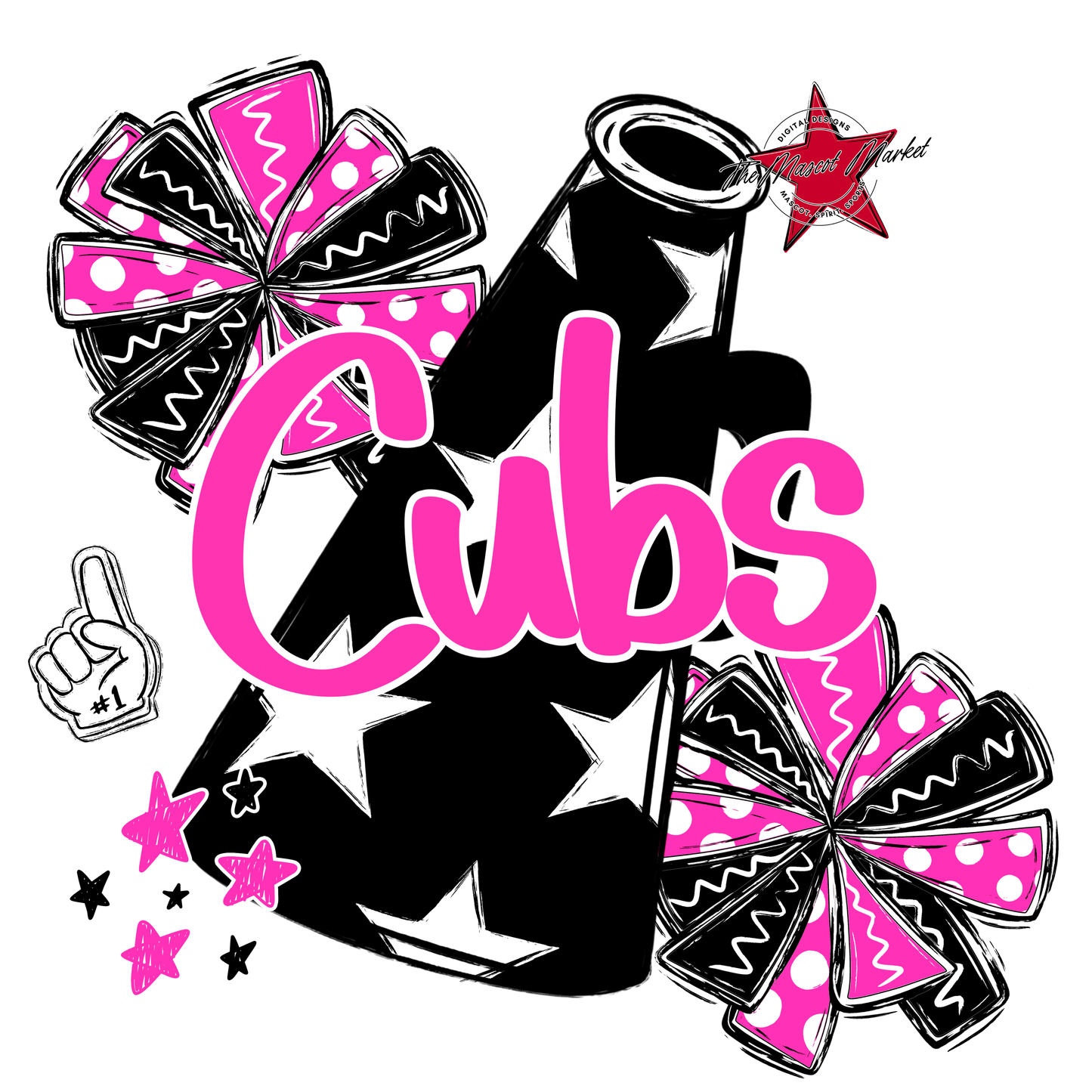 Cubs Alpha Megaphone Design-Pink
