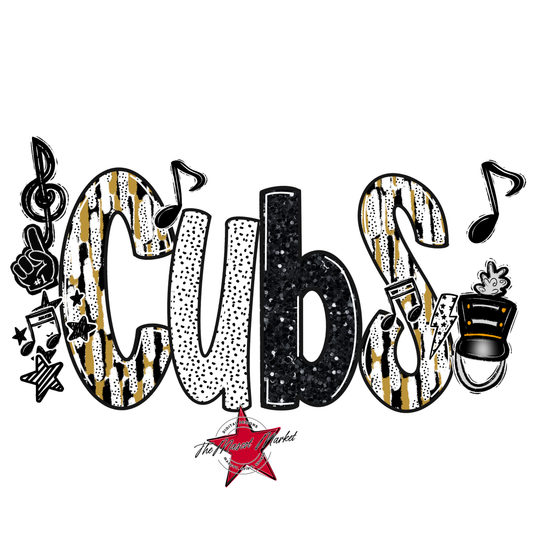 Cubs Band Scrape-Gold