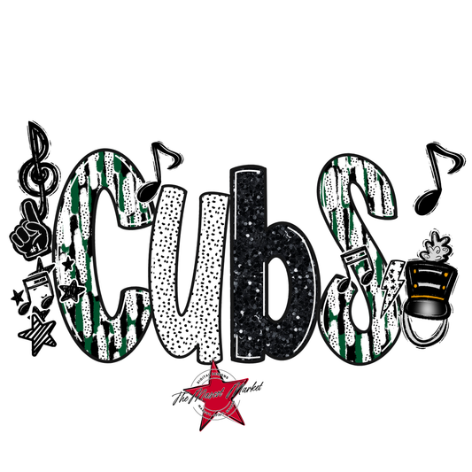 Cubs Band Scrape-Green