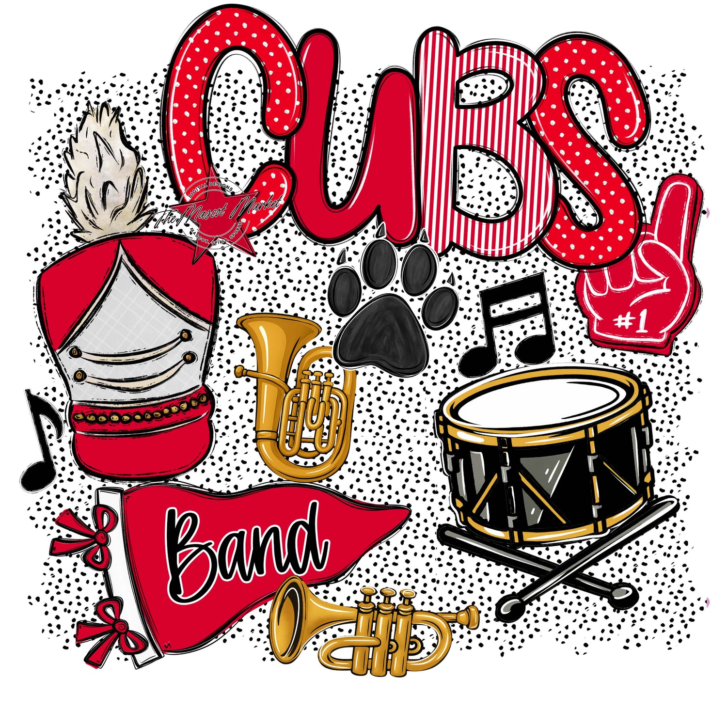 Cubs Band Spirit-Red