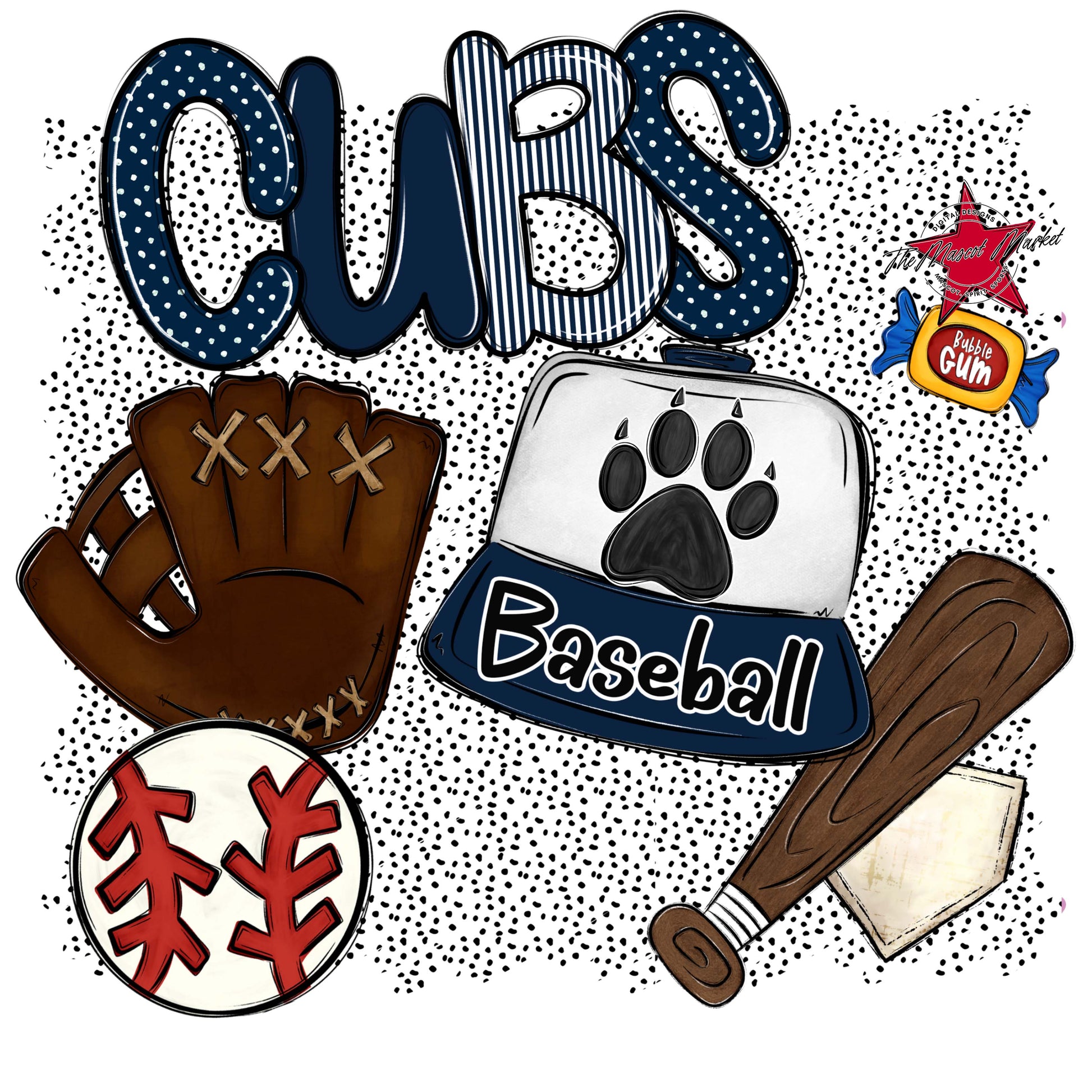 Cubs Baseball Spirit-Navy
