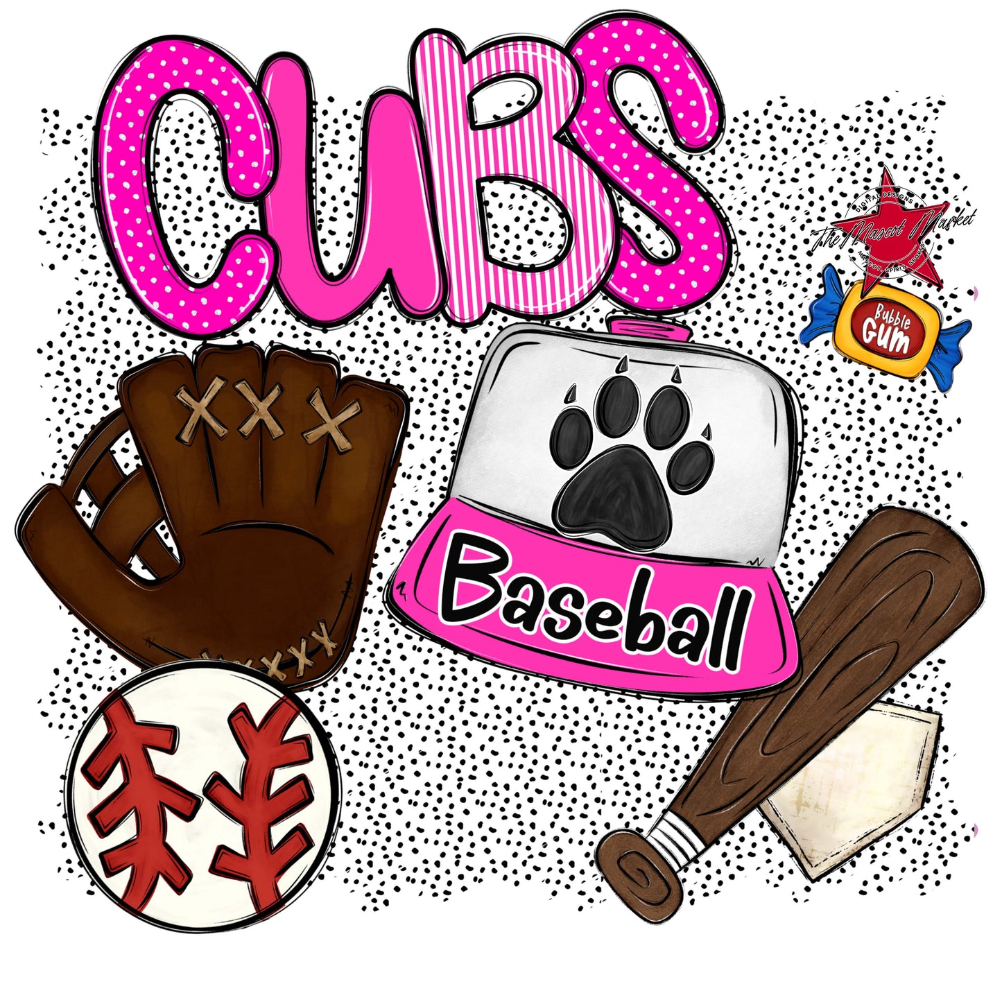 Cubs Baseball Spirit-Pink