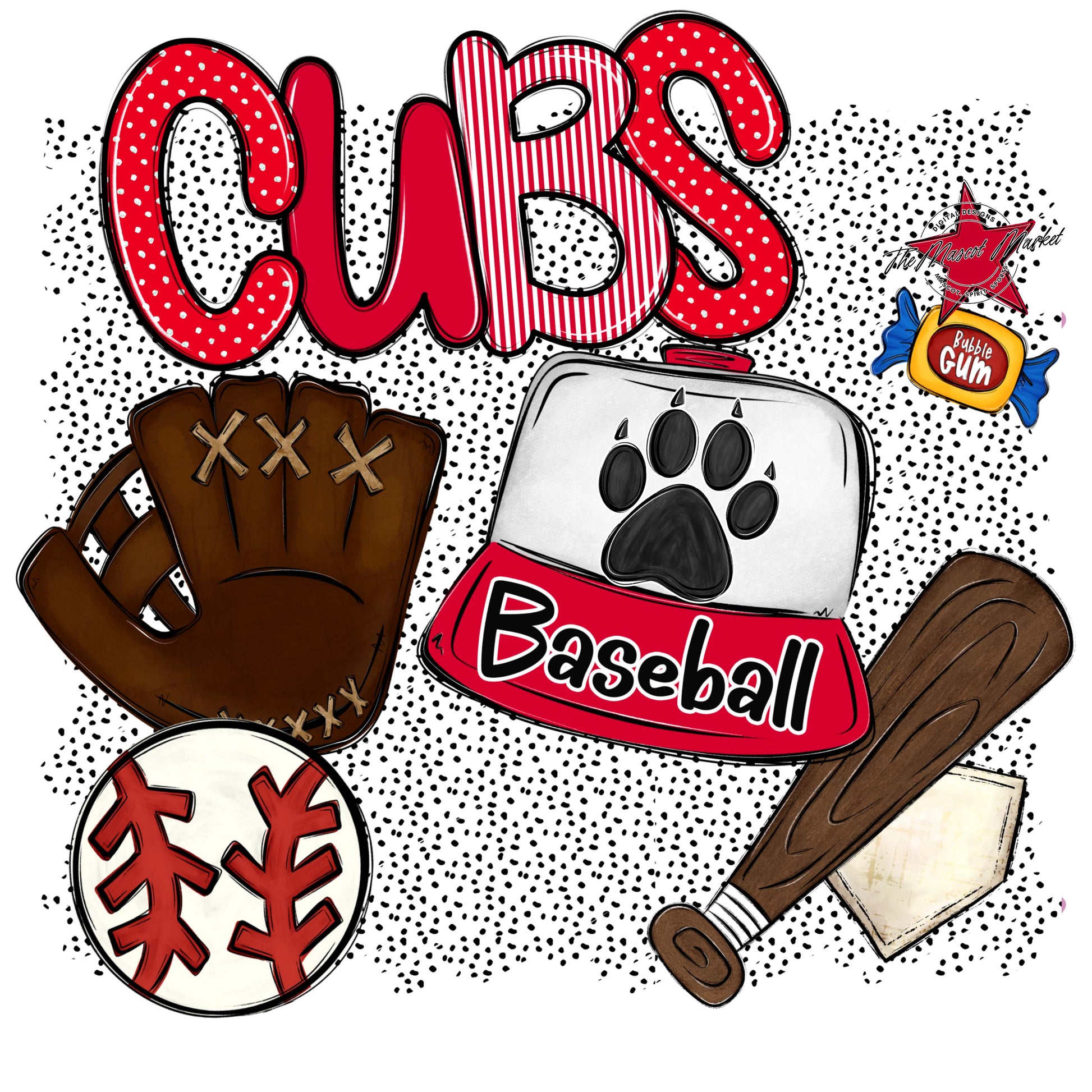 Cubs Baseball Spirit-Red