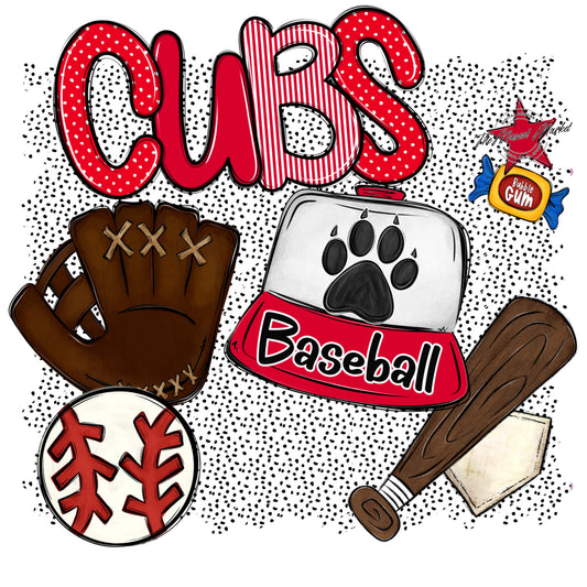 Cubs Baseball Spirit-Red