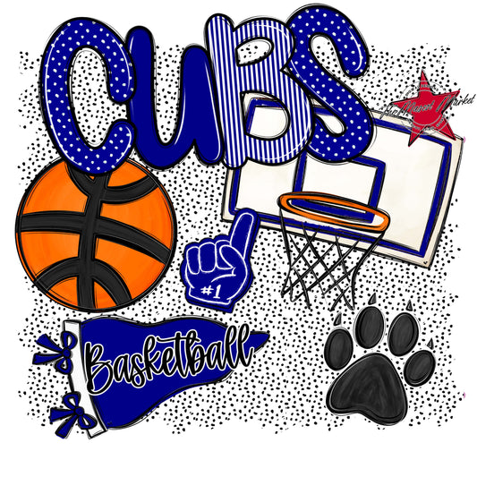 Cubs Basketball Spirit-Blue