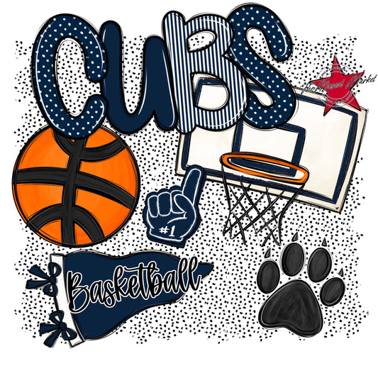 Cubs Basketball Spirit-Navy