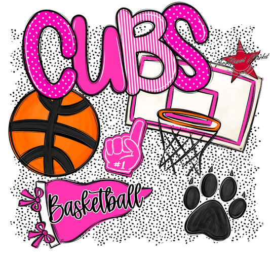 Cubs Basketball Spirit-Pink