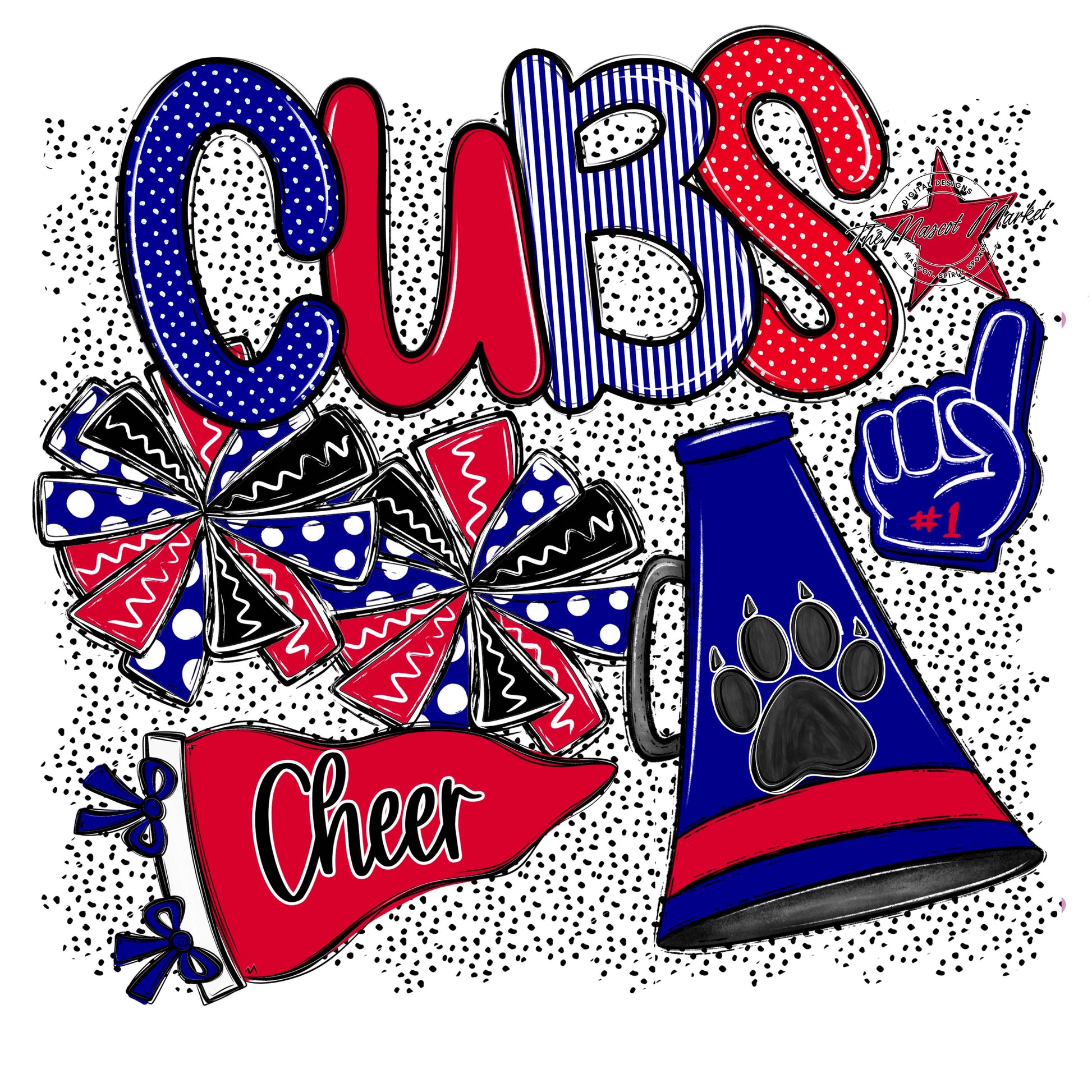Cubs Cheer Spirit-Blue & Red