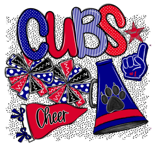 Cubs Cheer Spirit-Blue & Red
